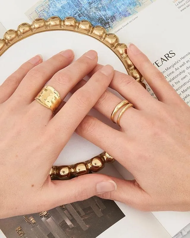 Luxe Minimalism - Gold Luxe Twist Adjustable Ring