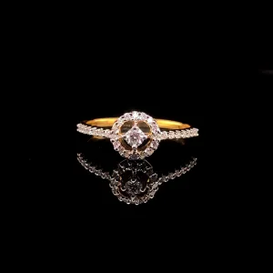 #LVNA2024 | Golden Round Brilliant Diamond Ring 18kt