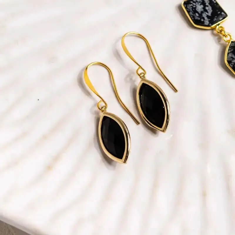 Marquis Black Earrings