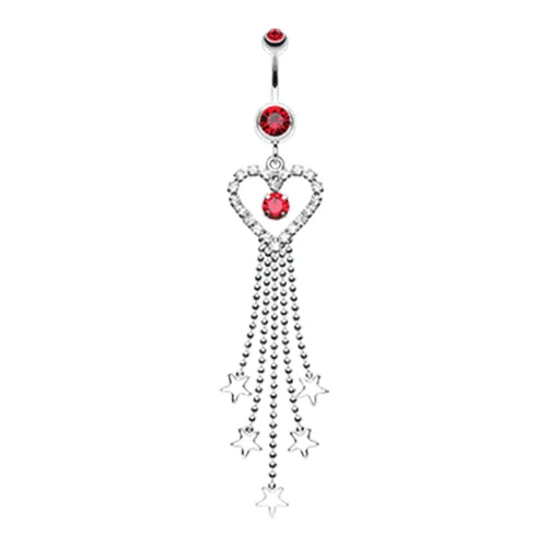 Mia Amore Star Drop Belly Button Ring