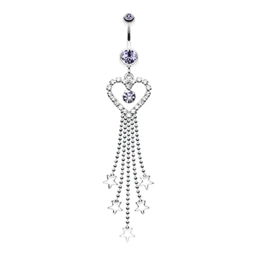 Mia Amore Star Drop Belly Button Ring