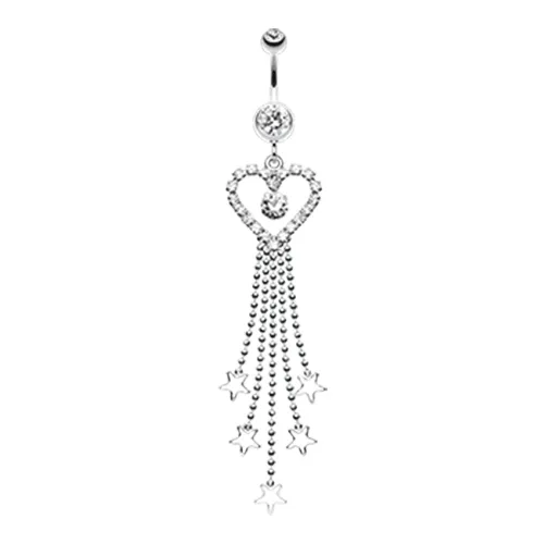 Mia Amore Star Drop Belly Button Ring