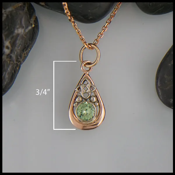 Mint Tsavorite Frame Pendant