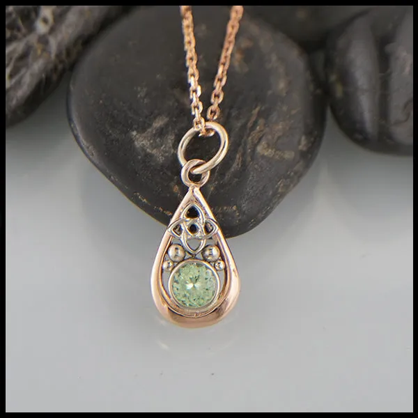 Mint Tsavorite Frame Pendant