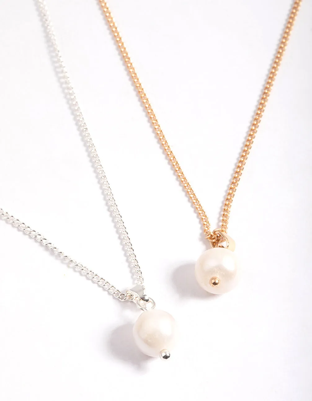 Mixed Metal Freshwater Pearl Classic Necklace Pack