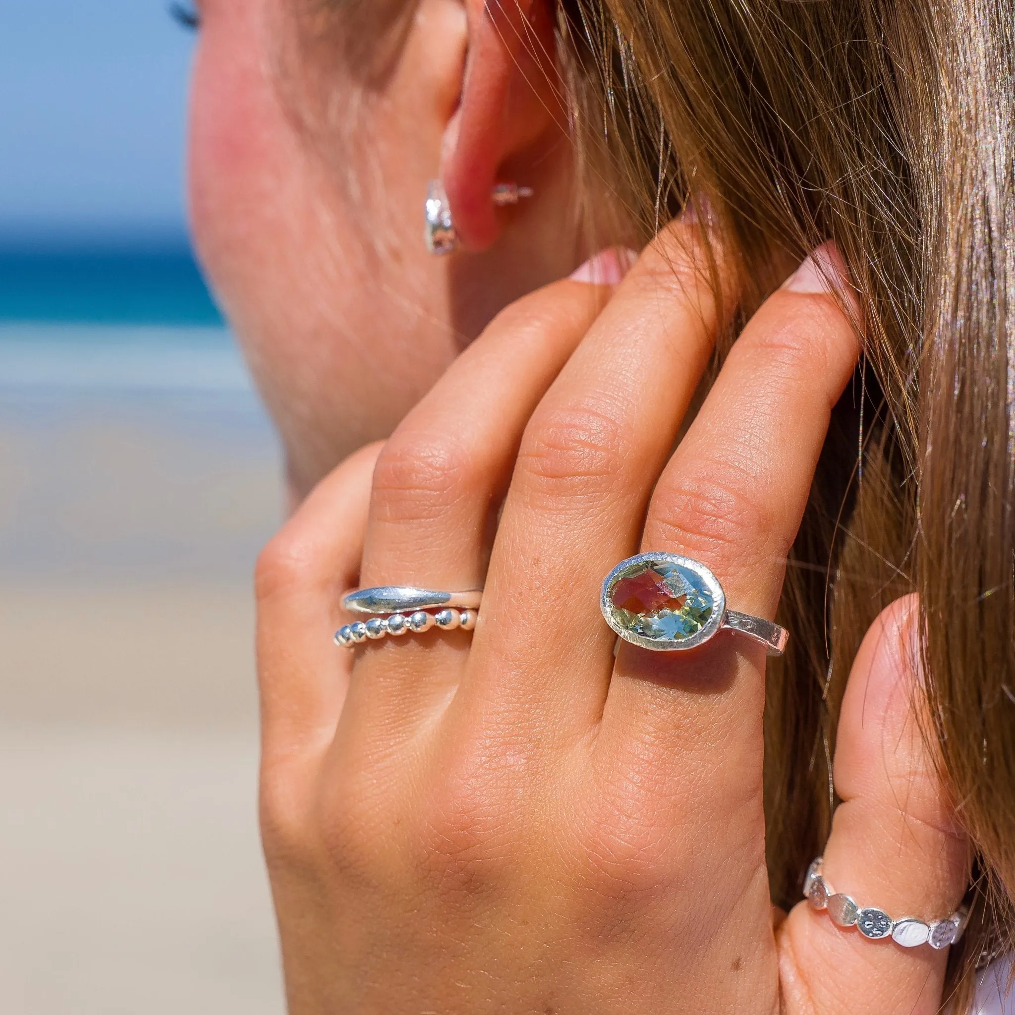 Ocean Soul Quartz Ring