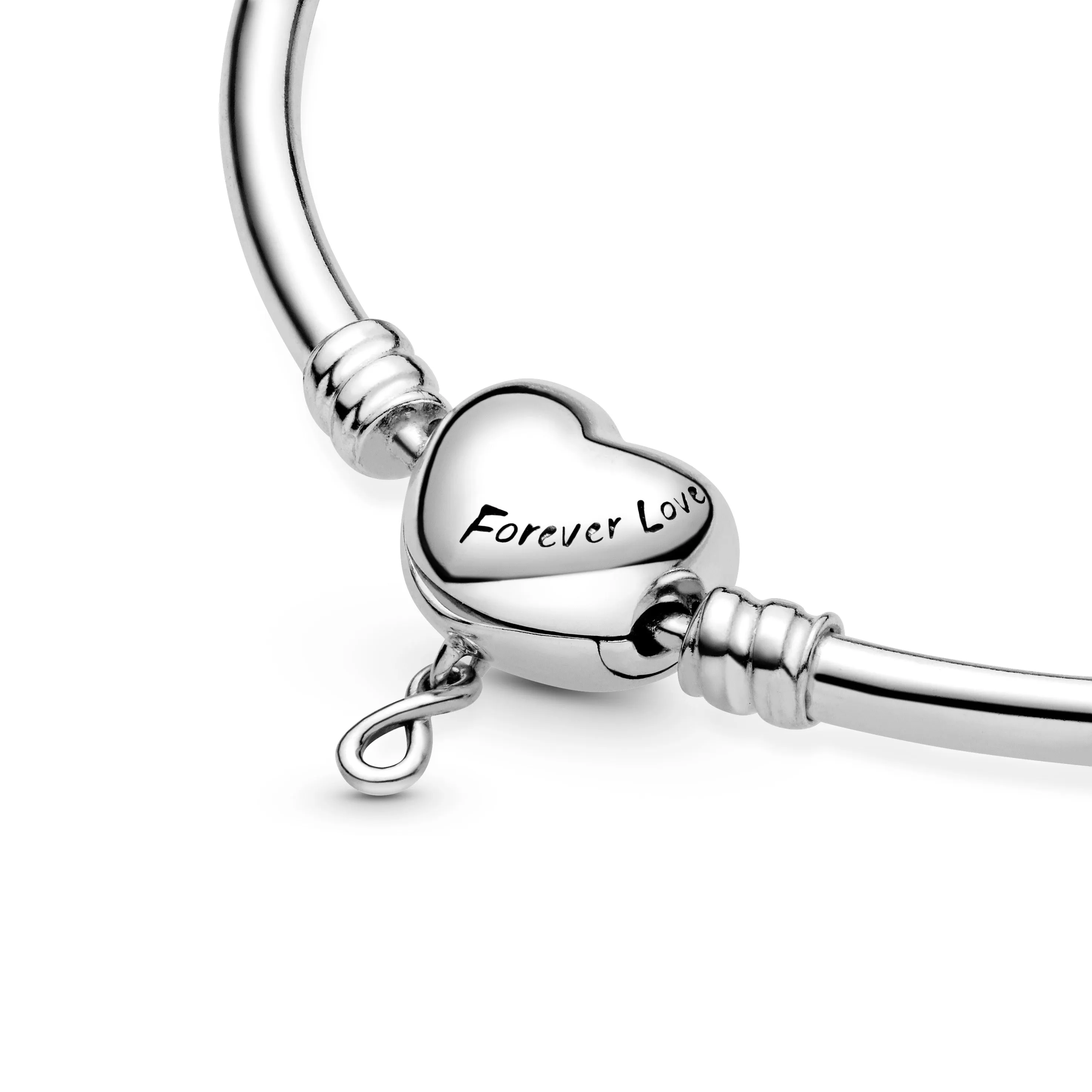 Pandora Moments Infinity Heart Clasp Bangle