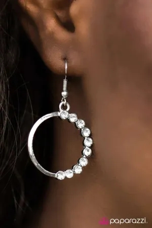 Paparazzi Earring ~ Bubbly Personality - White