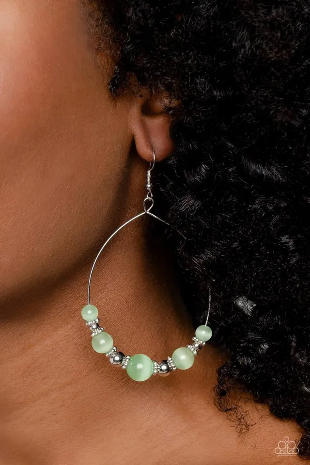 Paparazzi Earring ~ Cats Eye Charisma - Green