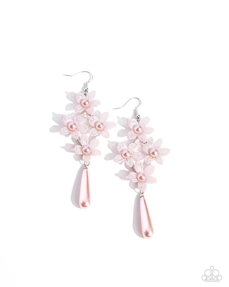 Paparazzi Earring ~ Vintage Veining - Pink