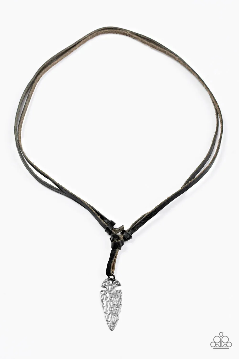 Paparazzi Necklace ~ CAVEMAN Up! - Black