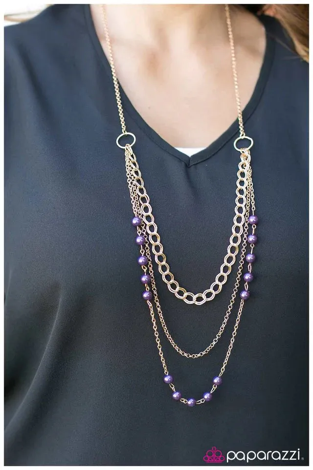 Paparazzi Necklace ~ Dream Walking - Purple