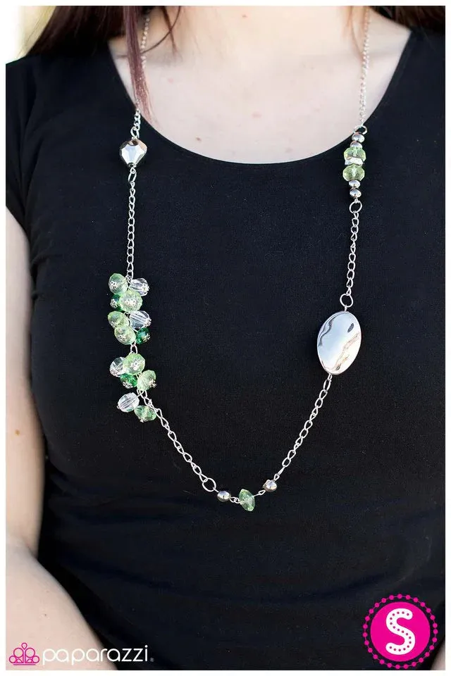 Paparazzi Necklace ~ Otherwise Engaged - Green