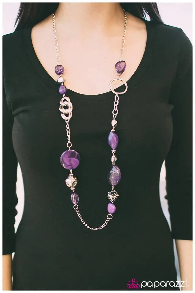 Paparazzi Necklace ~ Sucker Punch - Purple