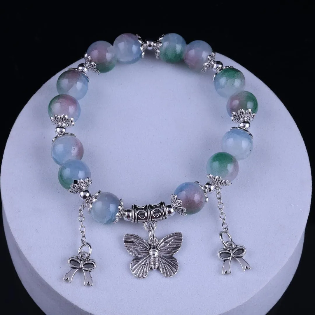 Pastel Butterfly Charm Bracelet