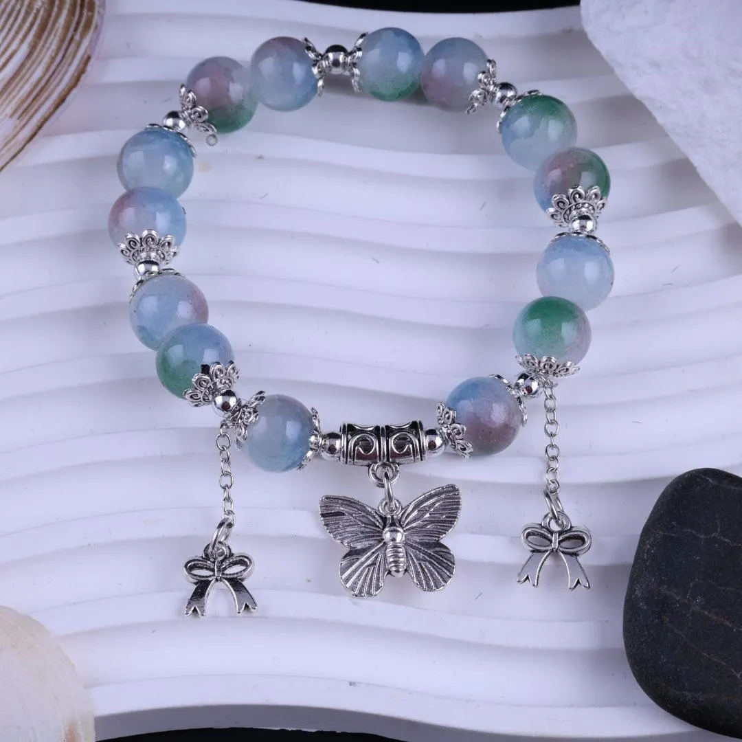 Pastel Butterfly Charm Bracelet