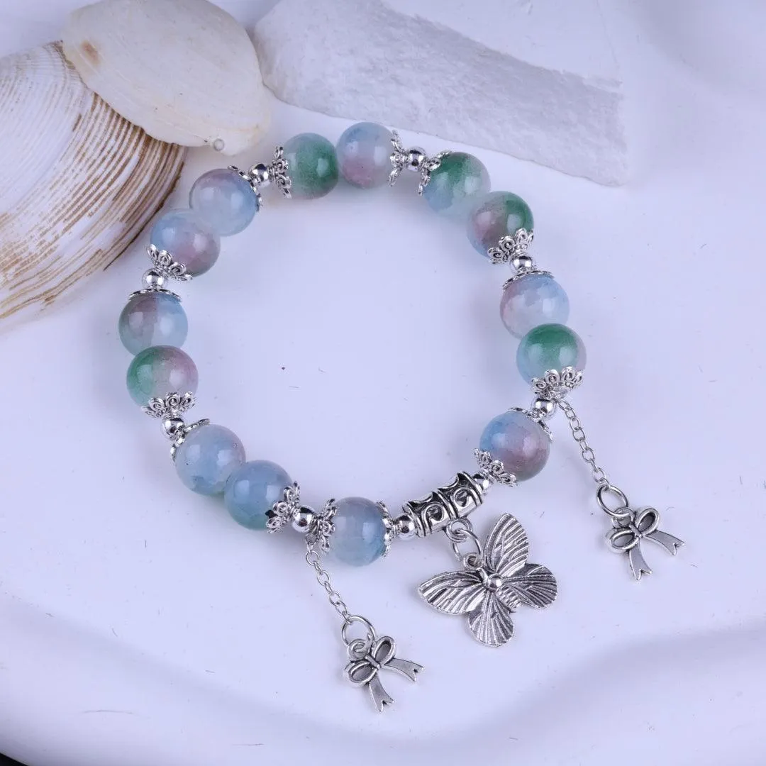 Pastel Butterfly Charm Bracelet