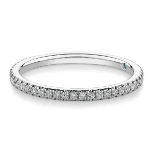 Premium Laboratory Created Diamond, 0.23 carat TW round brilliant wedding or eternity band in 18 carat white gold