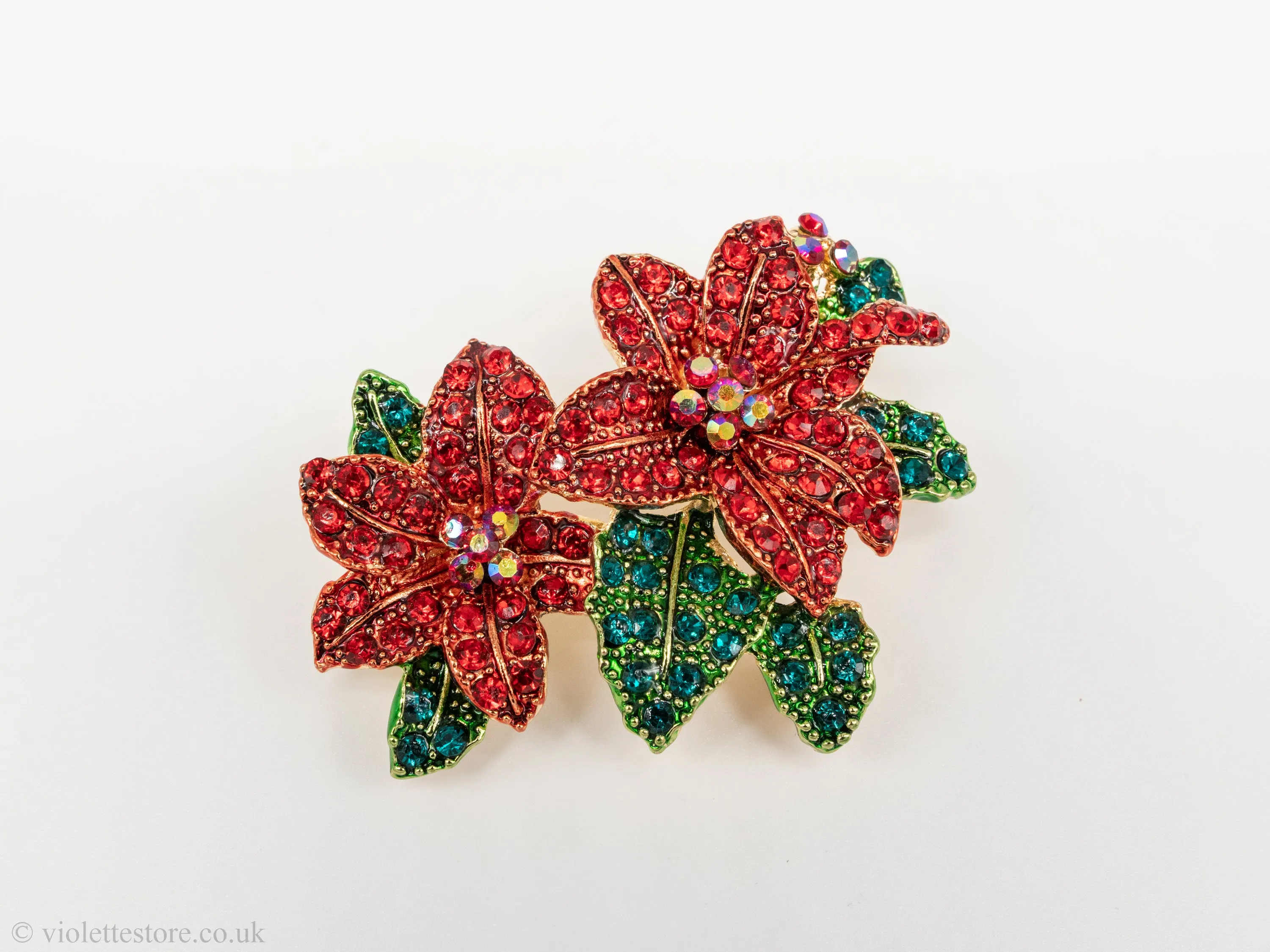 Red Flower Brooch