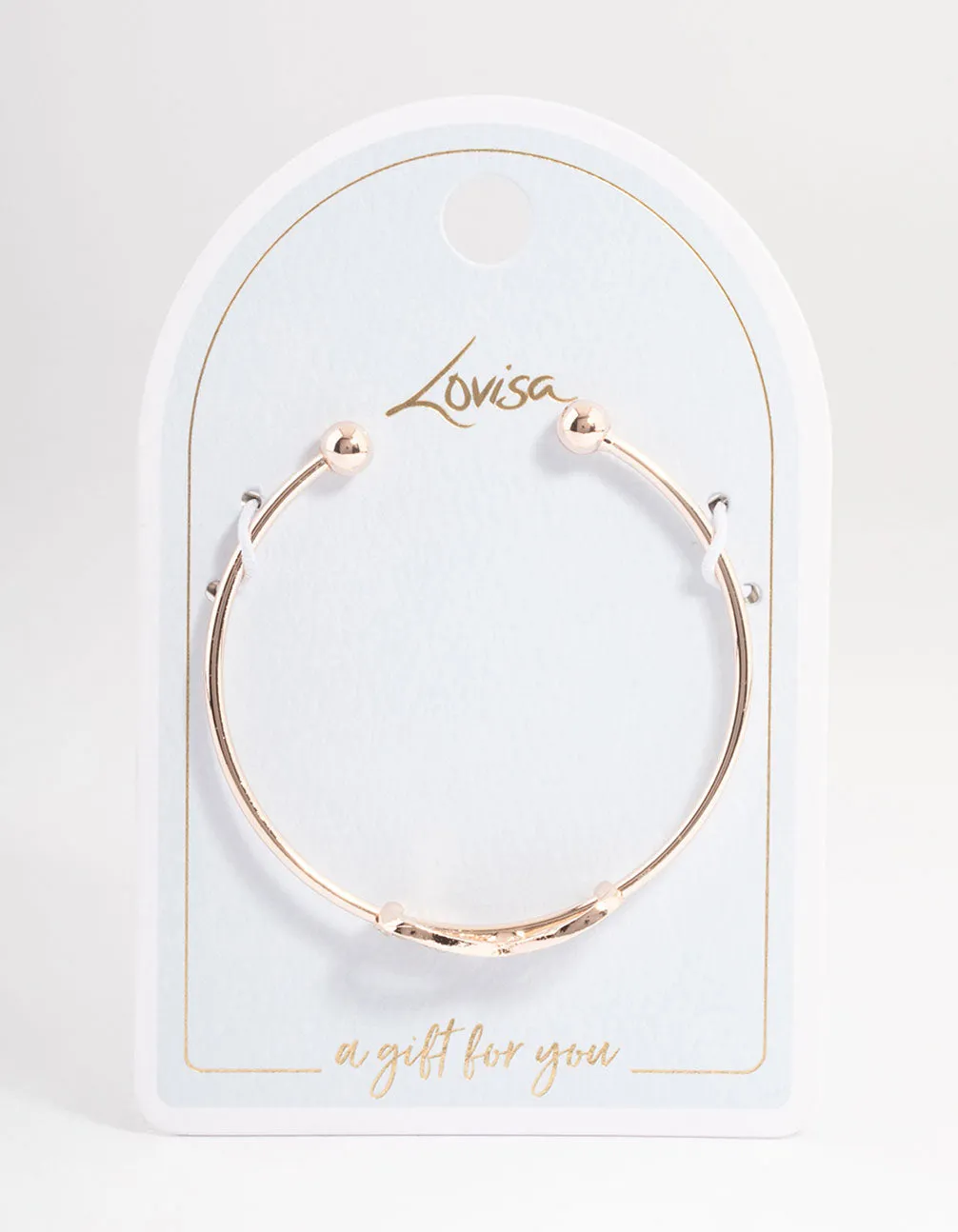 Rose Gold Infinity Open Cuff Bracelet