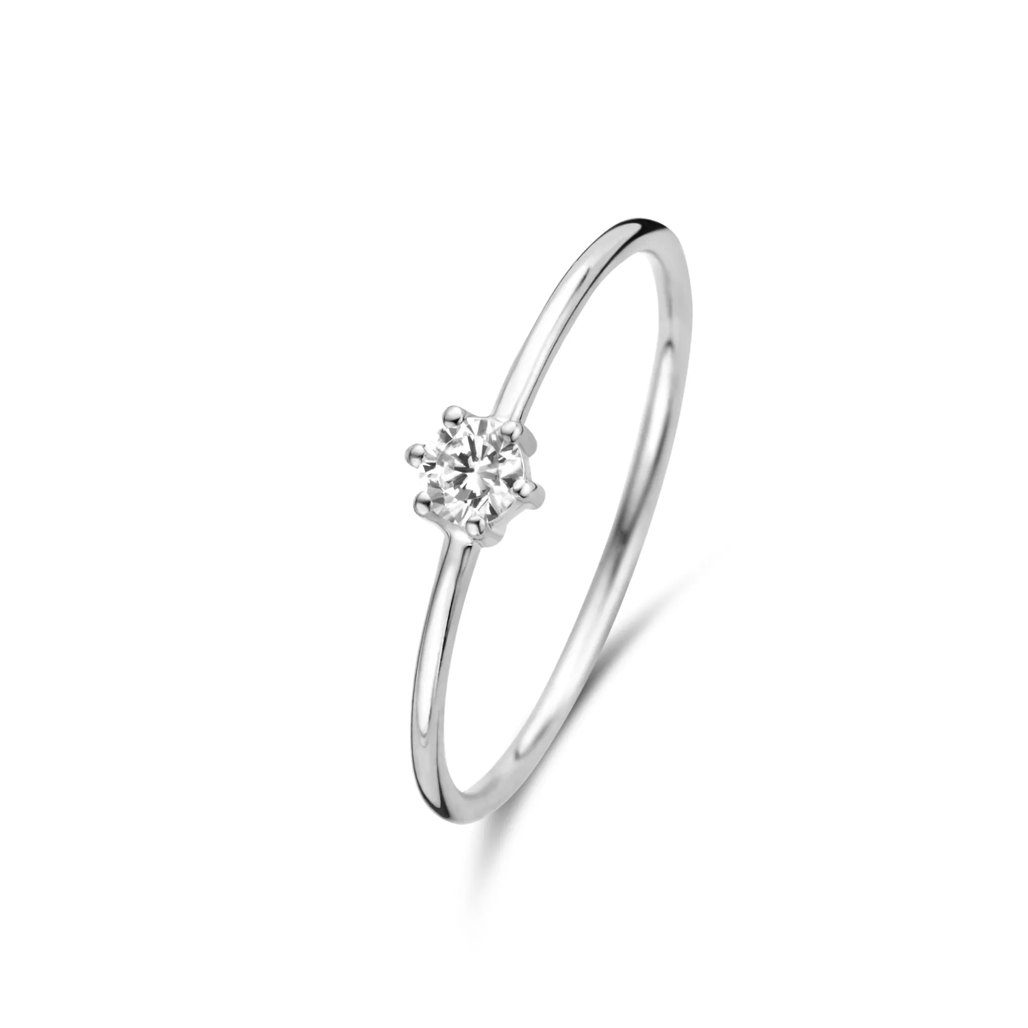 Saint Germain Abelle 14 karat white gold ring with zirconia stone