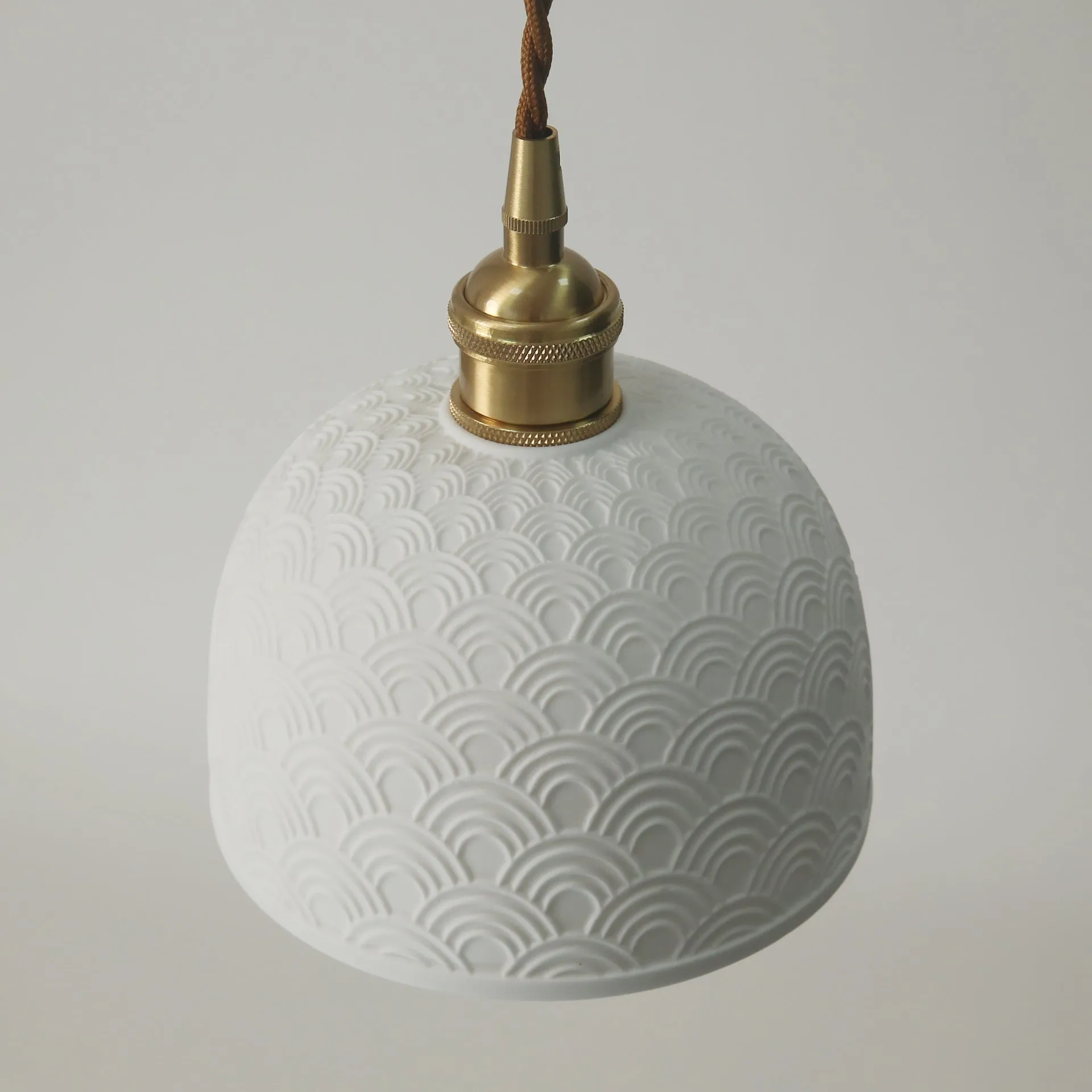 Seigaiha Japanese Wave Ceramic Pendant Light