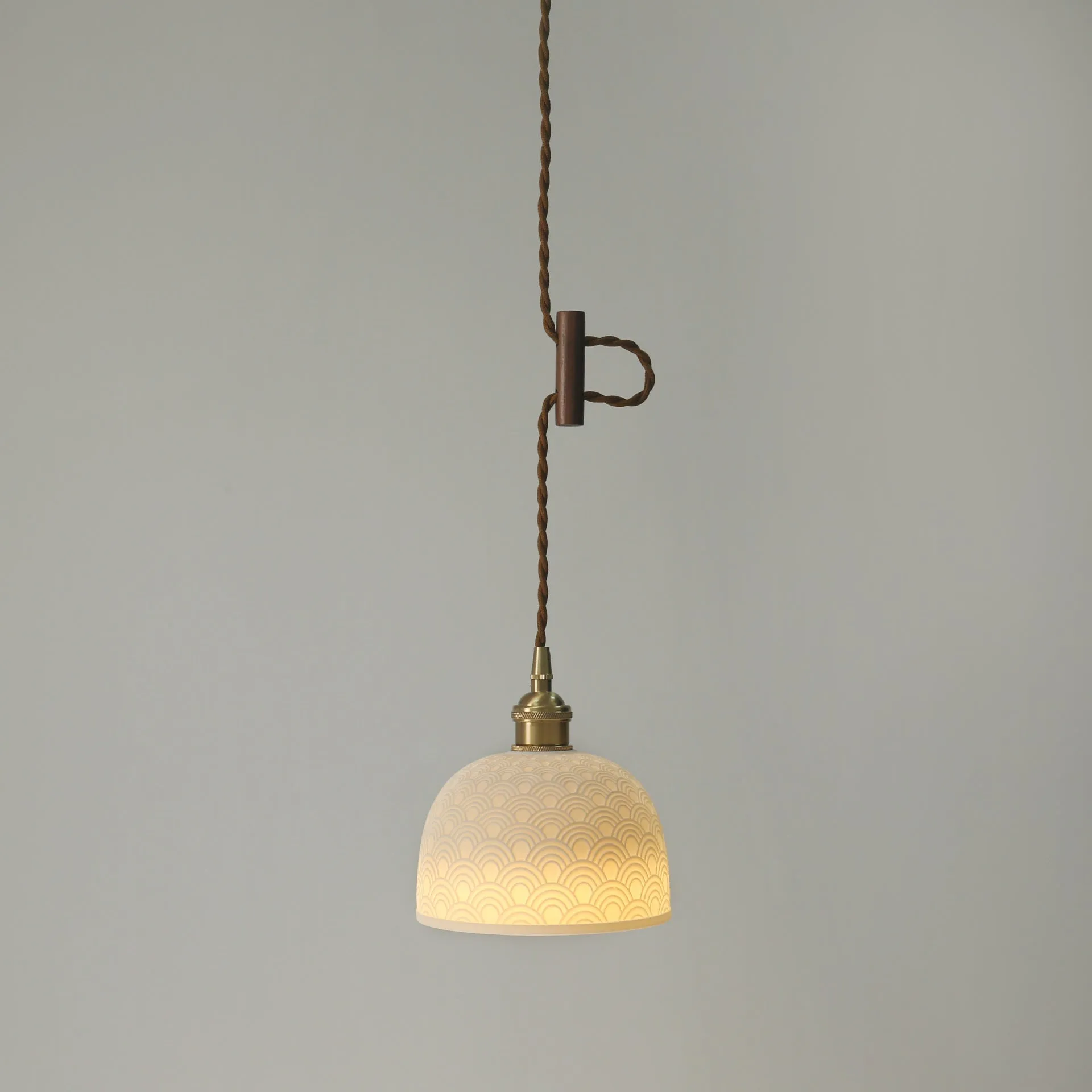 Seigaiha Japanese Wave Ceramic Pendant Light