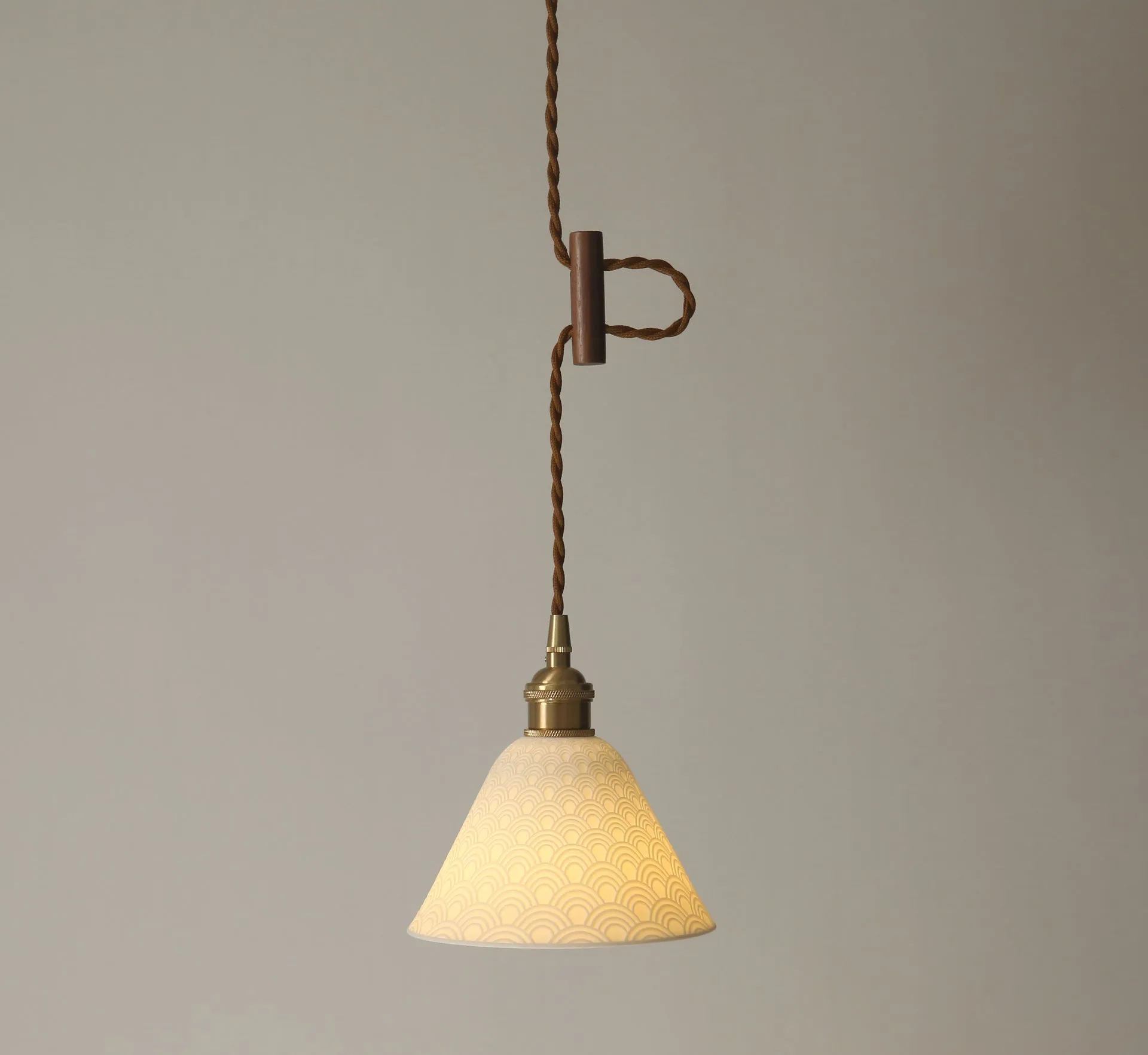 Seigaiha Japanese Wave Ceramic Pendant Light