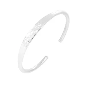 Silver Bangle Bracelet For Women and Girls | Classic 925 Silver Hammered bangle for Women