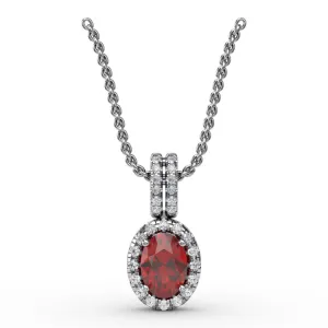 Sophisticated Ruby and Diamond Pendant