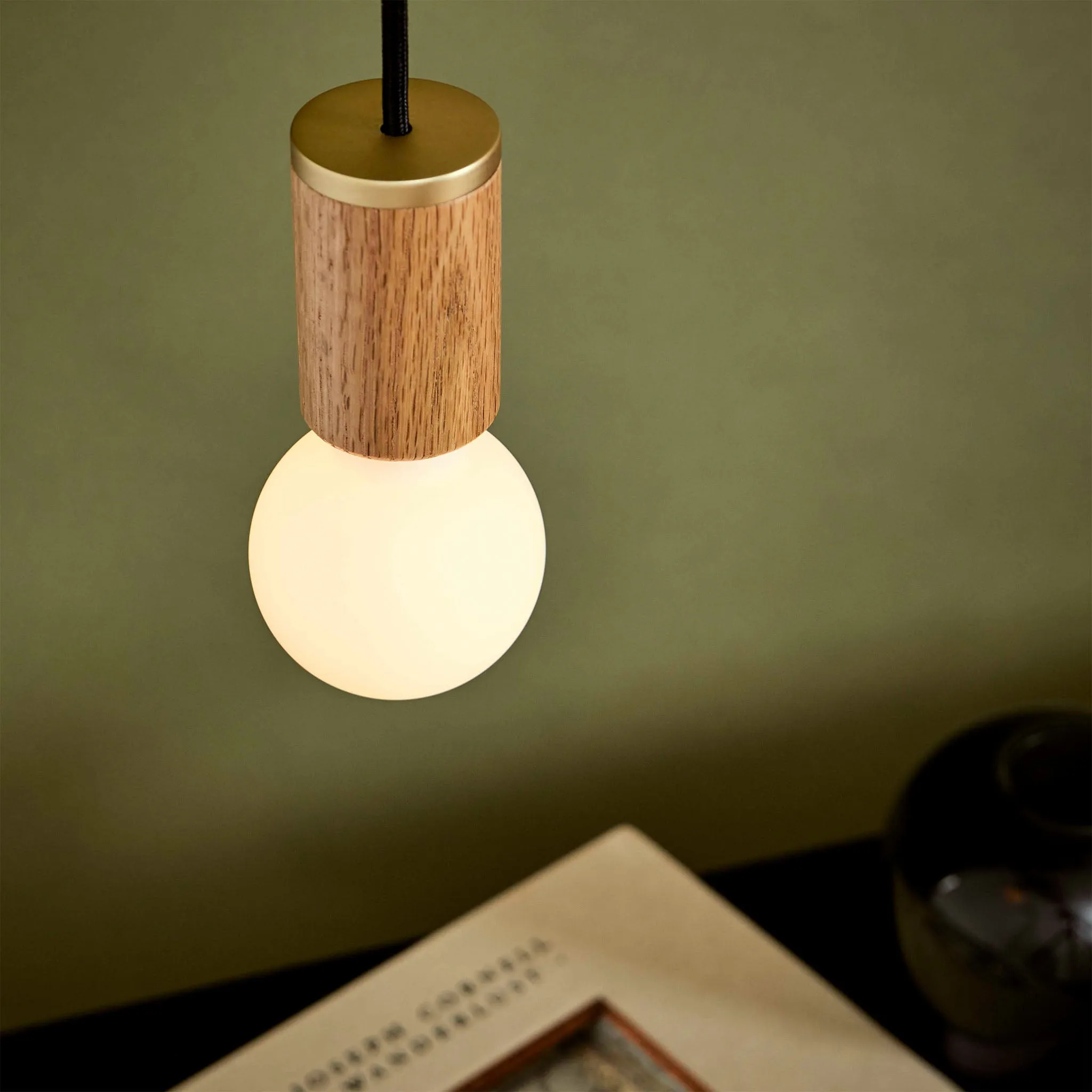 Sphere II Pendant Light in Oak