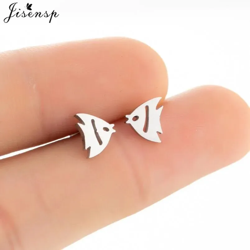 Stainless Steel Fish Earrings