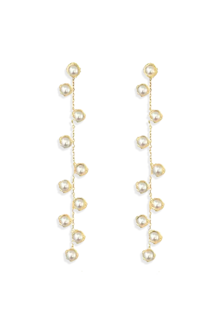 Stardust Pearl Drop Earrings