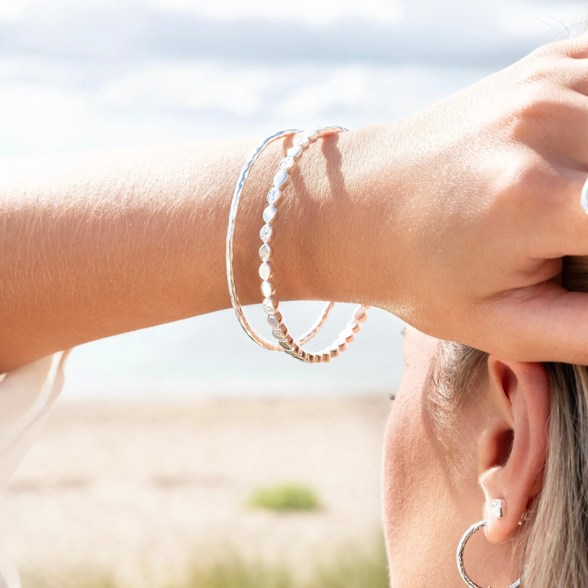 Stepping stone bangle