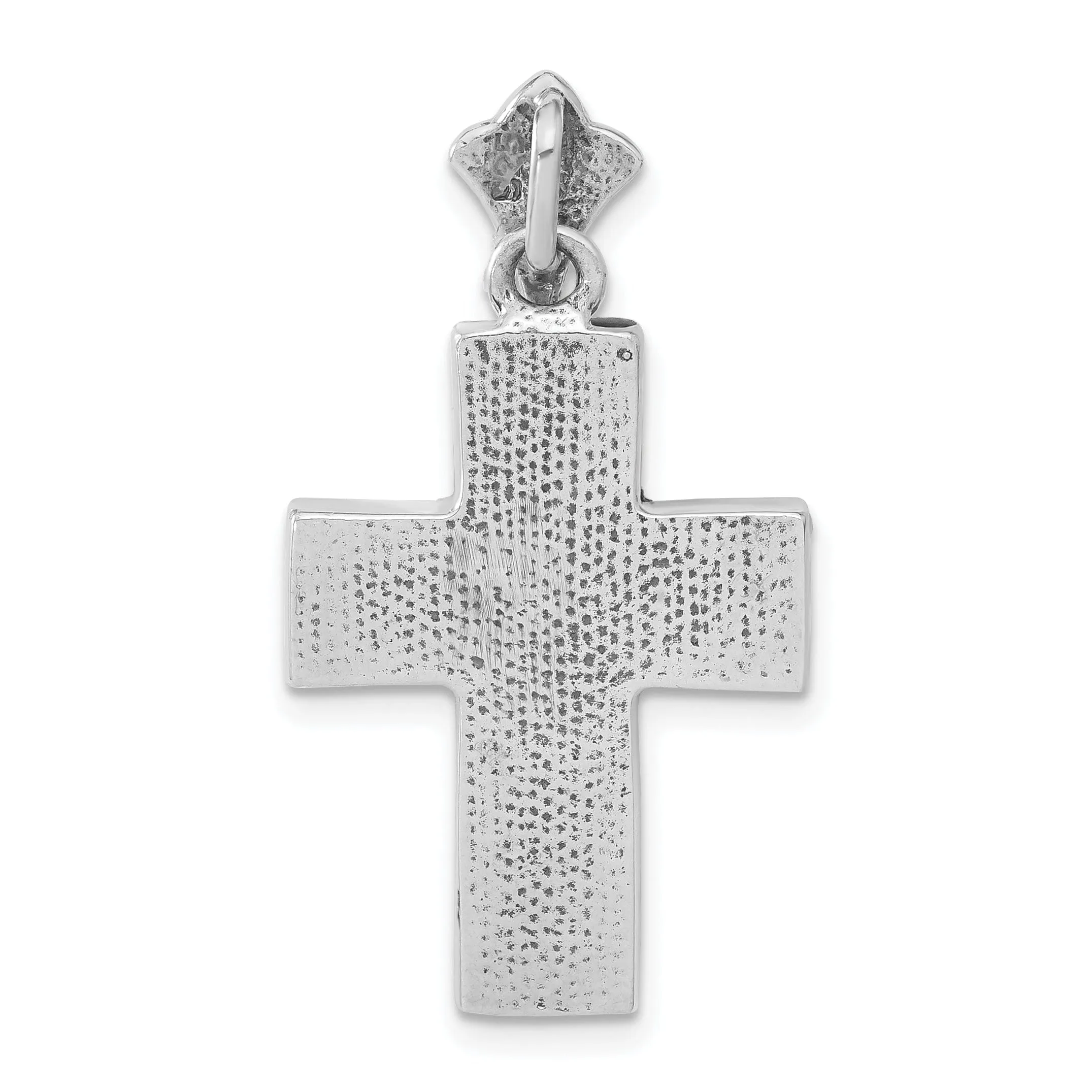 Sterling Silver Cats Eye Cross Pendant