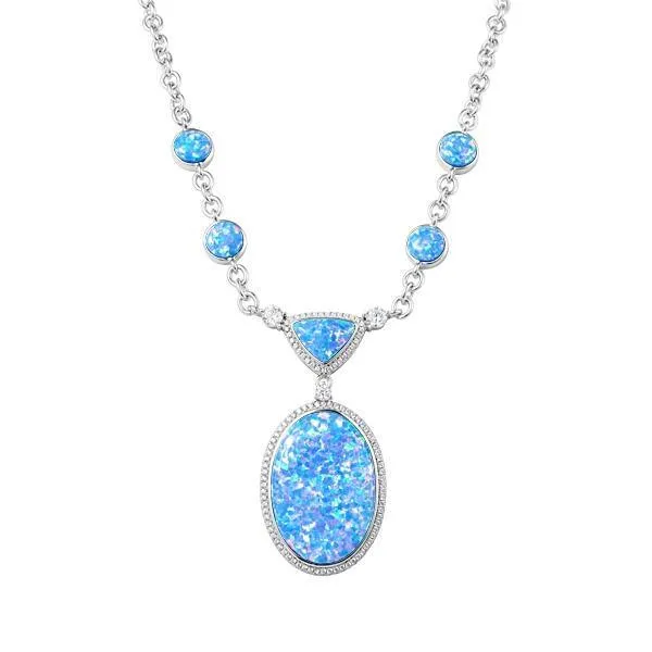 Sterling Silver Opal Poolside Necklace by Alamea