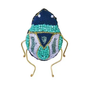 The Collection Royal - Insect Brooch Turquoise Beetle