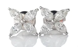 Tiffany & Co. Victoria® Diamond Earrings – Large 1.62ct Marquise Cut