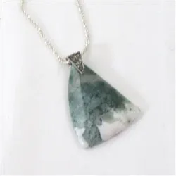 Wavelite Green Gemstone Pendant Necklace