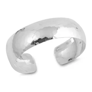 Women's 18mm Handmade 925 Sterling Silver Chunky Statement Cuff Bangle